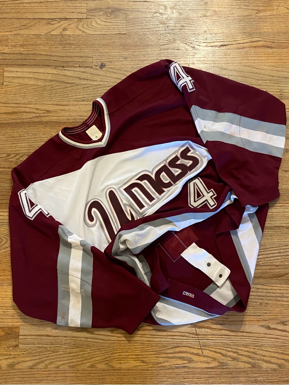 Vintage game worn UMass Minutemen ‘Triangle’ hockey jersey